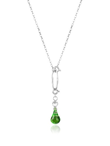 GROOVY, Naszyjnik Bloom Talisman (Green Forget Me Not) silver.jpg