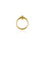 Kolczyk Blue Velvet Circle, gold, GROOVY