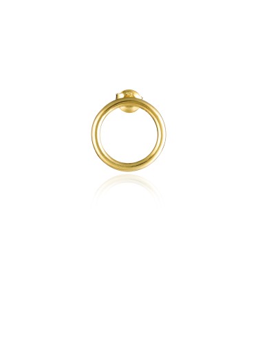 Kolczyk Blue Velvet Circle, gold, GROOVY