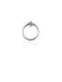 Kolczyk Blue Velvet Circle, silver, GROOVY