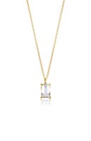 Naszyjnik Blue Velvet Crystal / gold