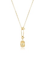 Naszyjnik Bloom Talisman - Prehnit / gold