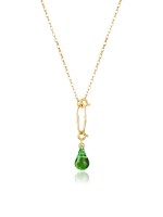 Naszyjnik Bloom Talisman - Green Drop / gold