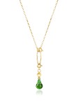 Naszyjnik Bloom Talisman - Green Forget Me Not / gold
