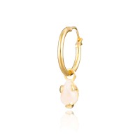 Kolczyk Bloom Rose Quartz / gold