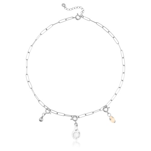 GROOVY, Naszyjnik Bloom Charms silver...jpg