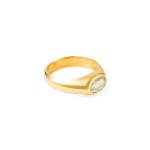Sygnet Bloom Prehnit / gold