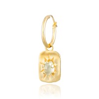 Kolczyk Bloom Prehnit  / gold