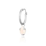 Kolczyk Bloom Rose Quartz / silver