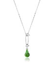 Naszyjnik Bloom Talisman - Green Drop / silver