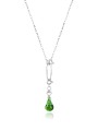GROOVY, Naszyjnik Bloom Talisman (Green Forget Me Not) silver.jpg