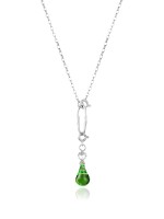 Naszyjnik Bloom Talisman - Green Forget Me Not / silver