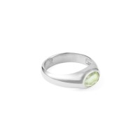 Sygnet Bloom Prehnit / silver