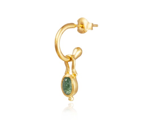 Groovy, Kolczyk Myth Green Quartz gold.jpg